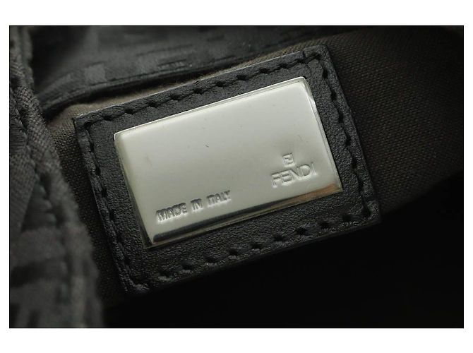 Borsa Fendi Monogramma Canvas Nera Nero - vista 7