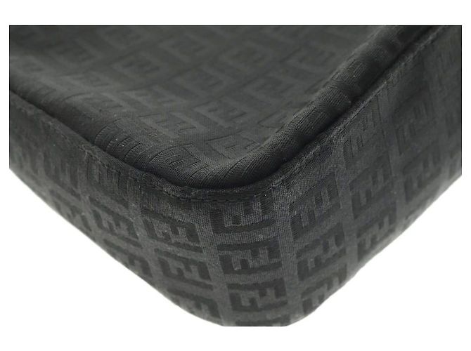 Borsa Fendi Monogramma Canvas Nera Nero - vista 8