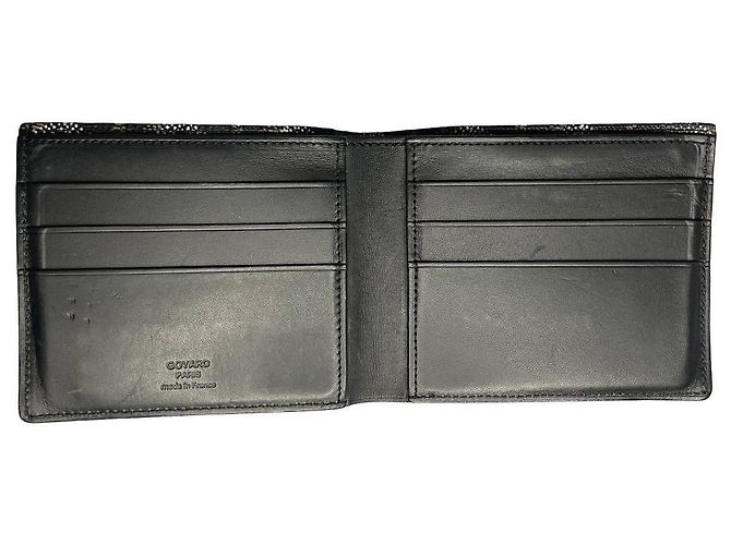 Portafoglio Goyard in pelle nera monogrammato Nero - vista 3