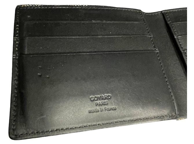Portafoglio Goyard in pelle nera monogrammato Nero - vista 4