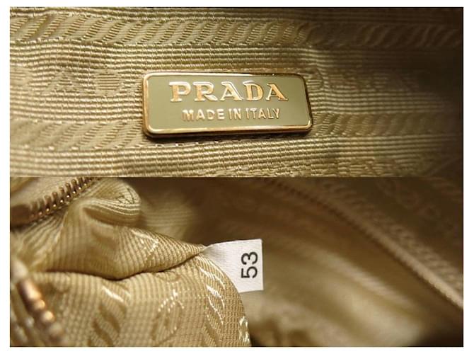 Borsa Prada verde chiaro in nylon e pelle - vista 7
