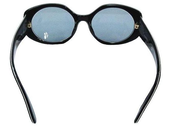 Chanel Sunglasses Black and Gold Plastic Golden - view 3