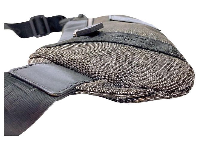 Borsa da viaggio Chanel Sport nera e grigia in pelle Nero Grigio - vista 3