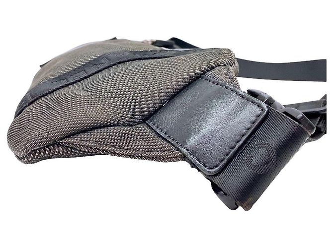 Borsa da viaggio Chanel Sport nera e grigia in pelle Nero Grigio - vista 4