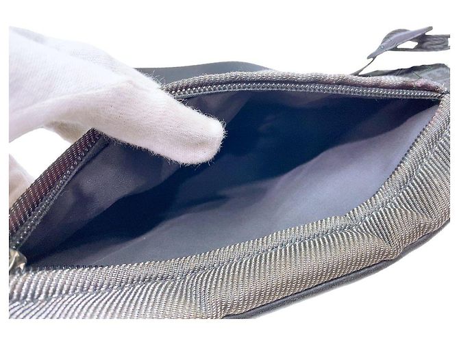 Borsa da viaggio Chanel Sport nera e grigia in pelle Nero Grigio - vista 8