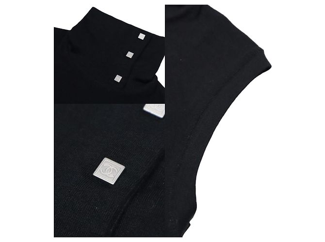 Chanel Schwarzes Oberteil mit Stehkragen aus Polyester - Ansicht 5