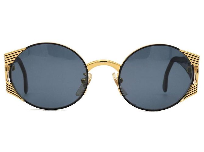 Occhiali da sole Fendi neri e dorati in plastica Nero D'oro - vista 2