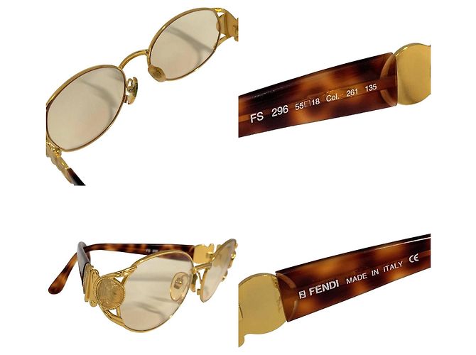 Fendi Sonnenbrille Gold Golden - Ansicht 7