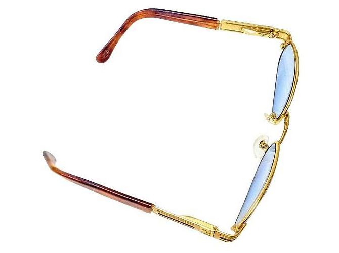 Occhiali da sole Fendi blu e oro in plastica D'oro - vista 2