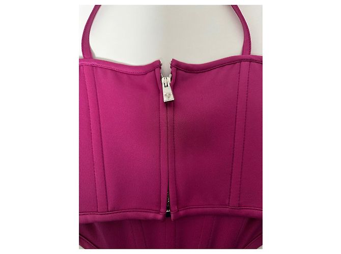 Top corset rosa de Versace Fucsia Hardware de plata - vista 10
