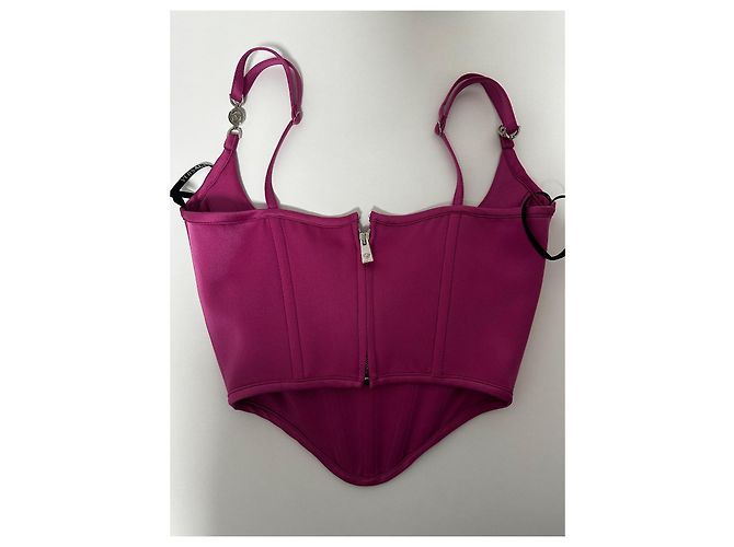 Top corset rosa de Versace Fucsia Hardware de plata - vista 9