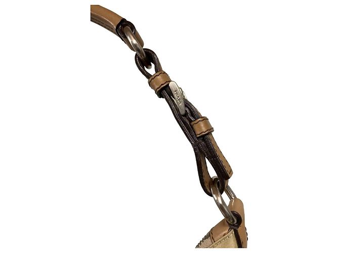 Borsa Prada in nylon beige crema Crudo - vista 2