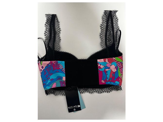 Top Versace x Dua Lipa Negro Multicolor - vista 7