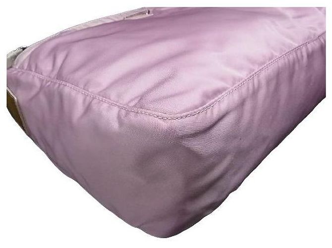 Borsa da viaggio Prada in nylon rosa - vista 6