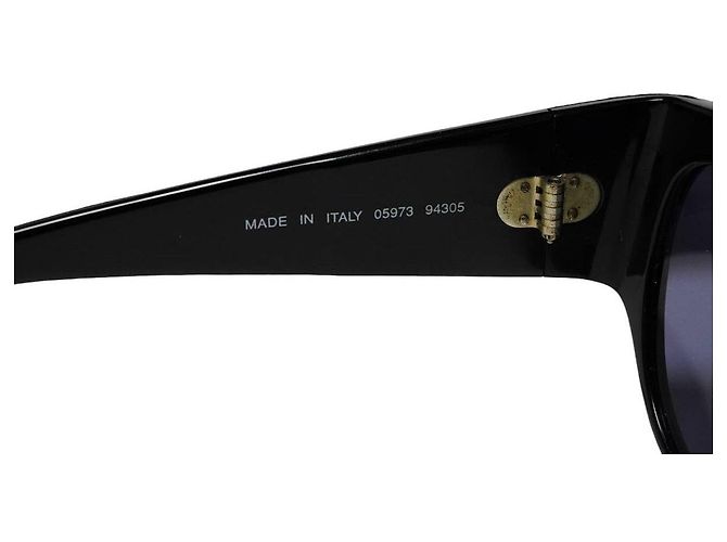 Chanel Occhiali da sole neri e oro Nero D'oro - vista 3