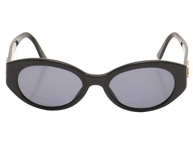 Occhiali da sole Chanel neri e dorati in plastica Nero D'oro - vista 2