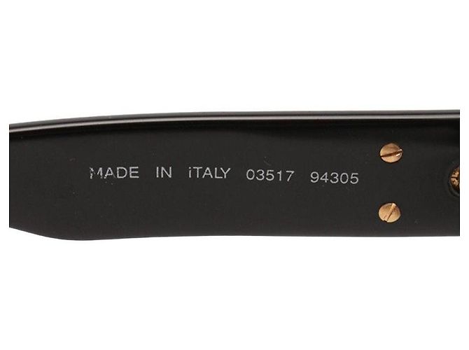 Occhiali da sole Chanel neri e dorati in plastica Nero D'oro - vista 5