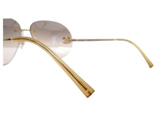 Occhiali da sole Chanel Aviator Dorati Strass Plastica D'oro - vista 5
