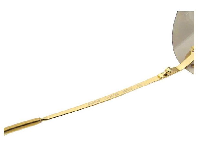 Occhiali da sole Chanel Aviator Dorati Strass Plastica D'oro - vista 6
