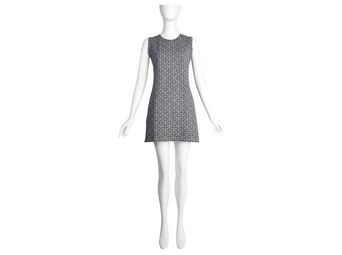 Fendi Monogramm Kleid Grau Nylon - Ansicht 2