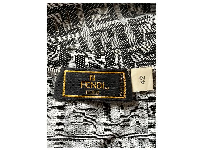 Fendi Monogramm Kleid Grau Nylon - Ansicht 6