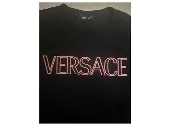 Camiseta con estampado del logo de Versace Negro Rosa - vista 2