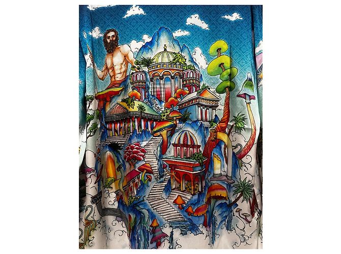 Camicia di seta Casablanca Blu Multicolore - vista 10