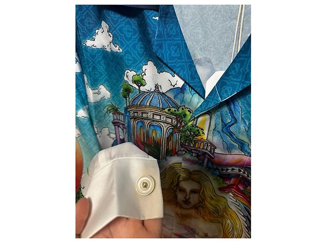 Camicia di seta Casablanca Blu Multicolore - vista 12