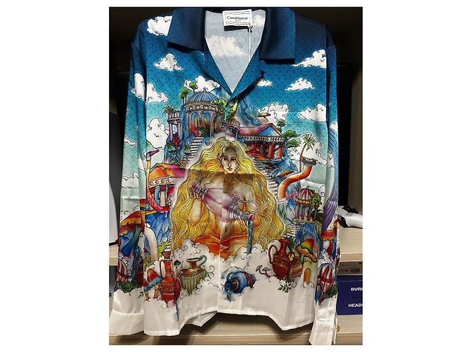 Camicia di seta Casablanca Blu Multicolore - vista 2