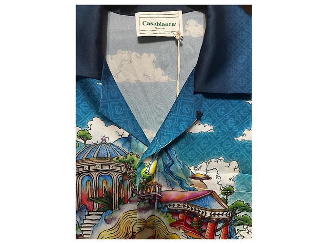 Camicia di seta Casablanca Blu Multicolore - vista 4