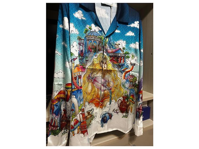 Camicia di seta Casablanca Blu Multicolore - vista 5