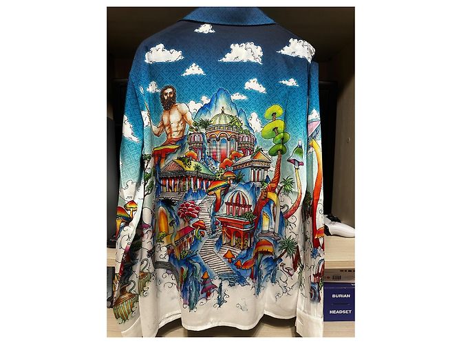 Camicia di seta Casablanca Blu Multicolore - vista 7