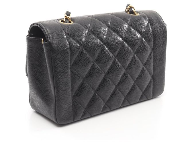 Chanel Diana Flap Shoulder Bag Leather Black - view 2
