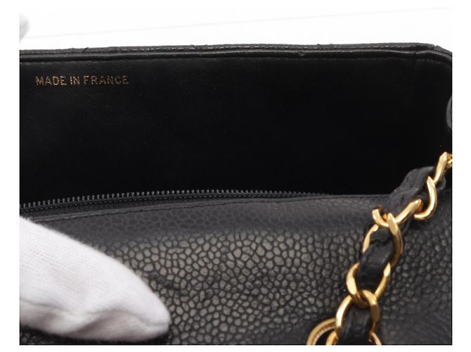 Chanel Diana Flap Shoulder Bag Leather Black - view 7