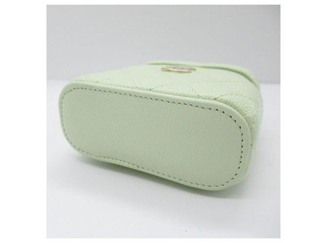 Chanel Caviar Vanity Chain Shoulder Bag Green - view 4