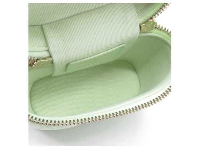 Chanel Caviar Vanity Chain Shoulder Bag Green - view 5