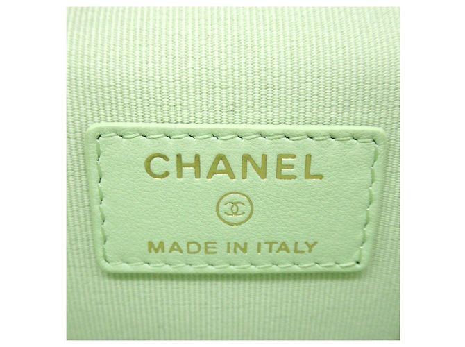 Chanel Caviar Vanity Chain Shoulder Bag Green - view 6