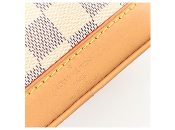 Sac à main Louis Vuitton Nano Noe Damier Azur N40511 Blanc - vue 4
