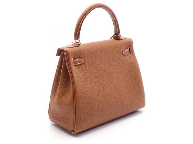 Hermès Bolso Hermes Kelly 25 Togo Marrón Castaño - vista 2