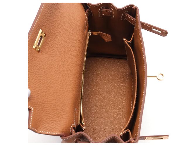 Hermès Bolso Hermes Kelly 25 Togo Marrón Castaño - vista 3