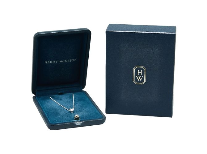 Collana solitaria con taglio rotondo Harry Winston - vista 6