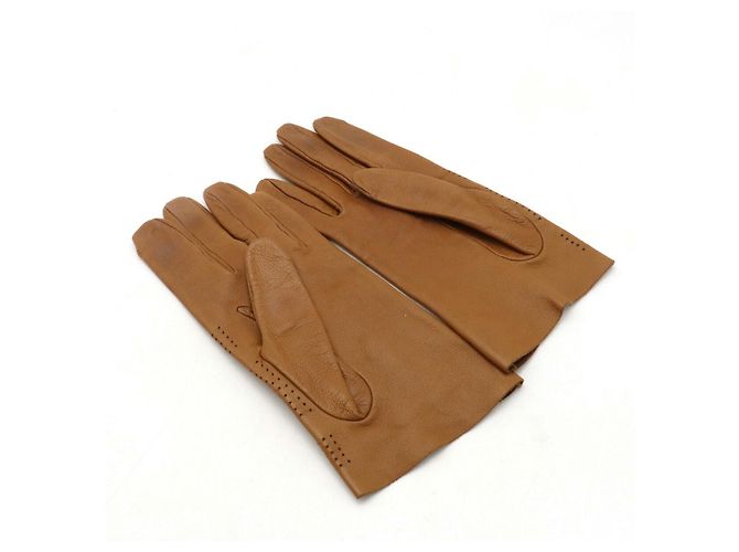 Hermès Hermes Lederboxhandschuhe braun - Ansicht 2