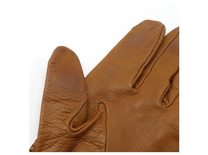 Hermès Hermes Lederboxhandschuhe braun - Ansicht 3