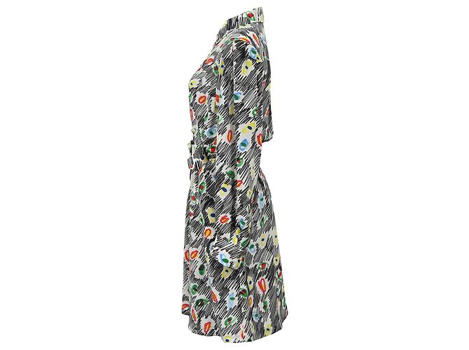 Abito camicia in seta multicolore con stampa graffiti Moschino Couture - vista 2