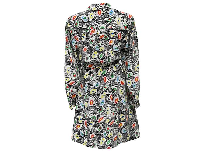 Abito camicia in seta multicolore con stampa graffiti Moschino Couture - vista 3