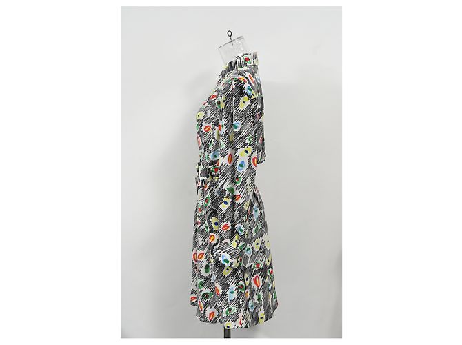 Abito camicia in seta multicolore con stampa graffiti Moschino Couture - vista 7