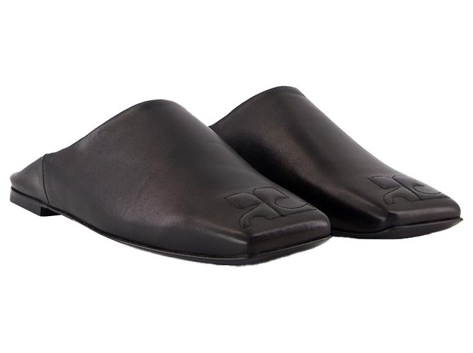 Mule Heritage Shadow - Courreges - Pelle - Nero - vista 2