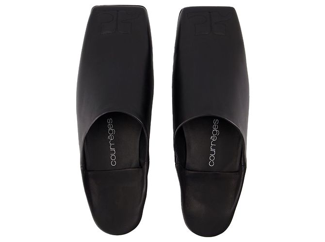 Mule Heritage Shadow - Courreges - Pelle - Nero - vista 4