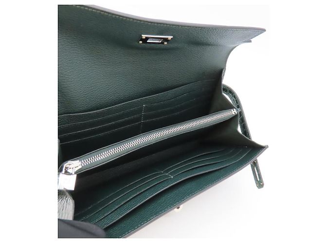 Hermès Hermes Alligator Kelly Wallet Green - view 5