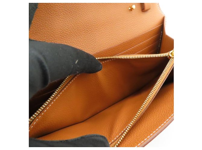 Hermès Portafoglio lungo Evercolor Constance To Go di Hermes D'oro - vista 11